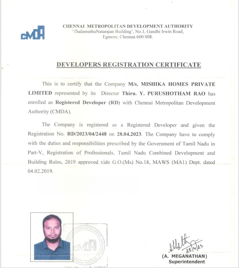 Certification - Mishika Homes